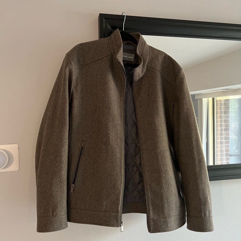 Brown Wool Blend Michael Kors Men’s Jacket